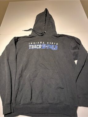 Port and Company Black Indiana State Track & Field Hoodie